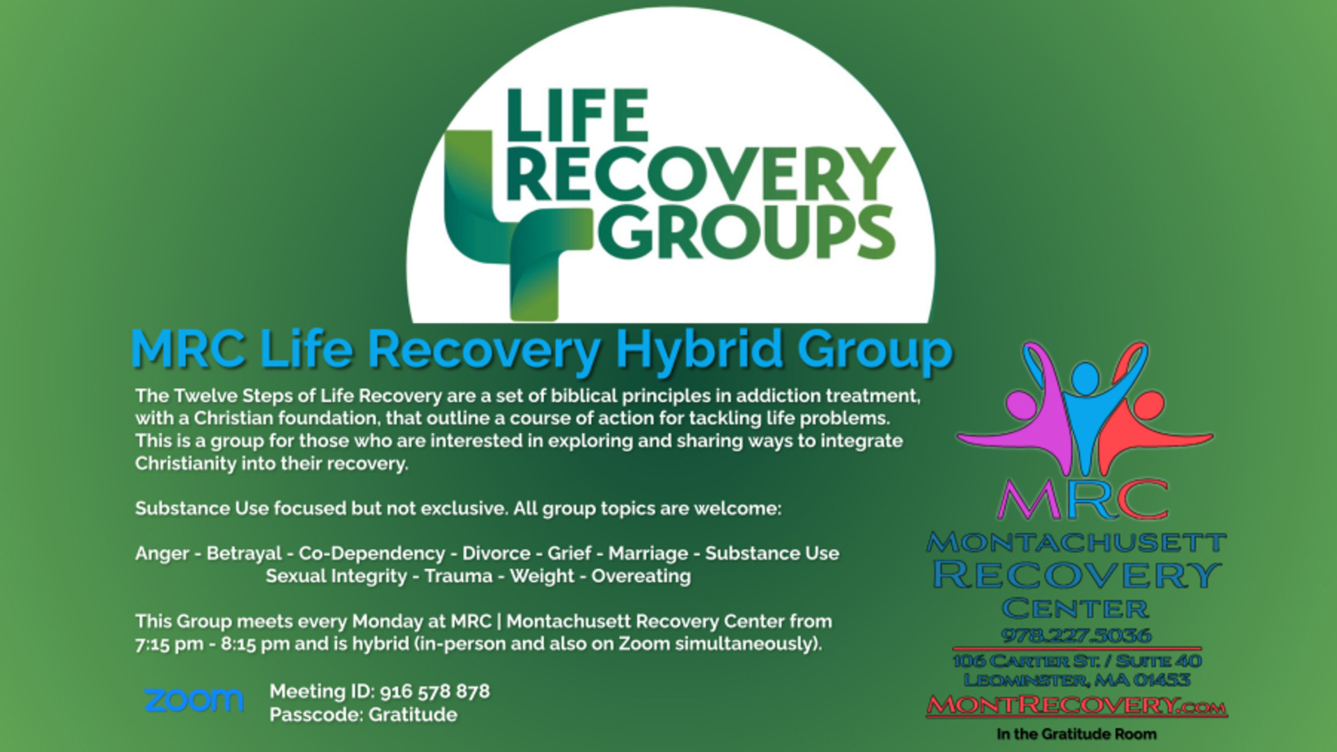 Recovery Group (in-person) 